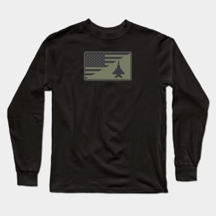 F-15 Eagle US Flag Patch (subdued) Long Sleeve T-Shirt